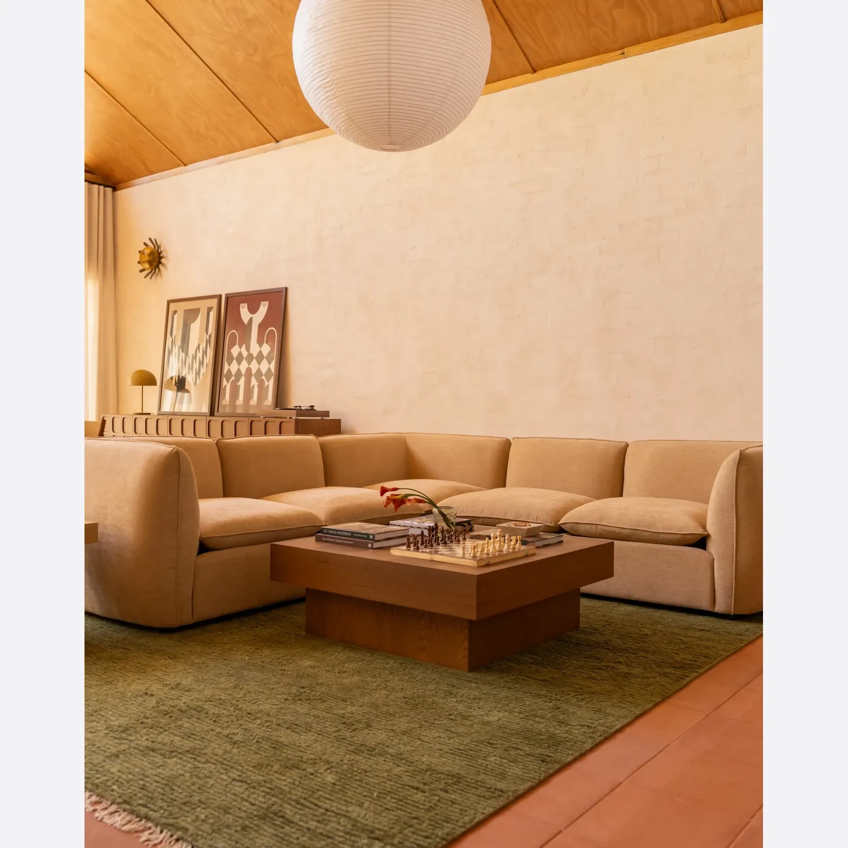 Muro Large Corner Sofa - Silas Honey gallery detail image