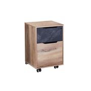 Daxton Mobile Cabinet 41cm - Warm Oak & Black gallery detail image