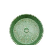 Terrazzo mint green concrete 'Sol' round 390mm basin gallery detail image