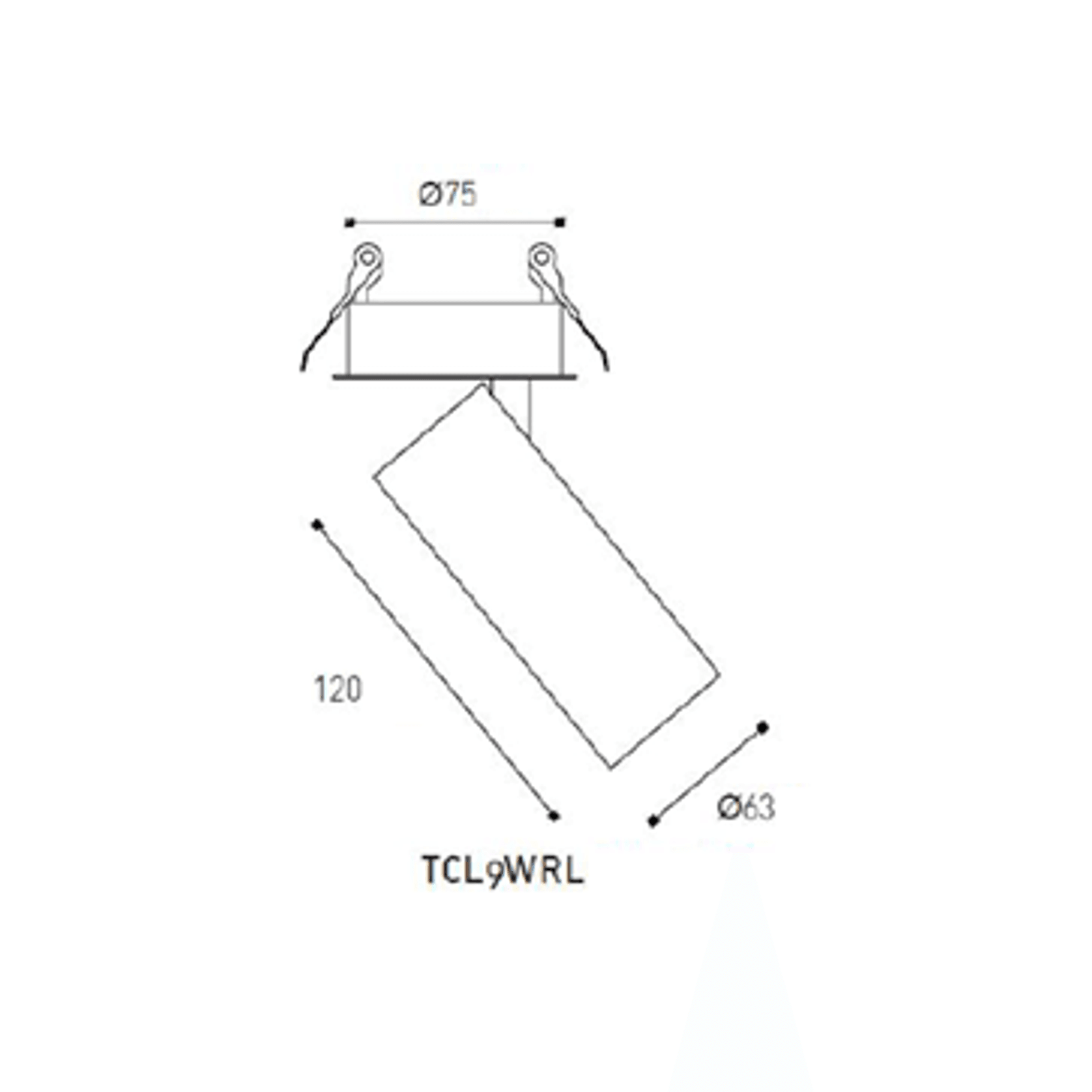 Omni Directional Can Light Recessed Long gallery detail image