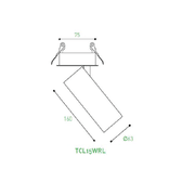 Omni Directional Can Light Recessed Long gallery detail image