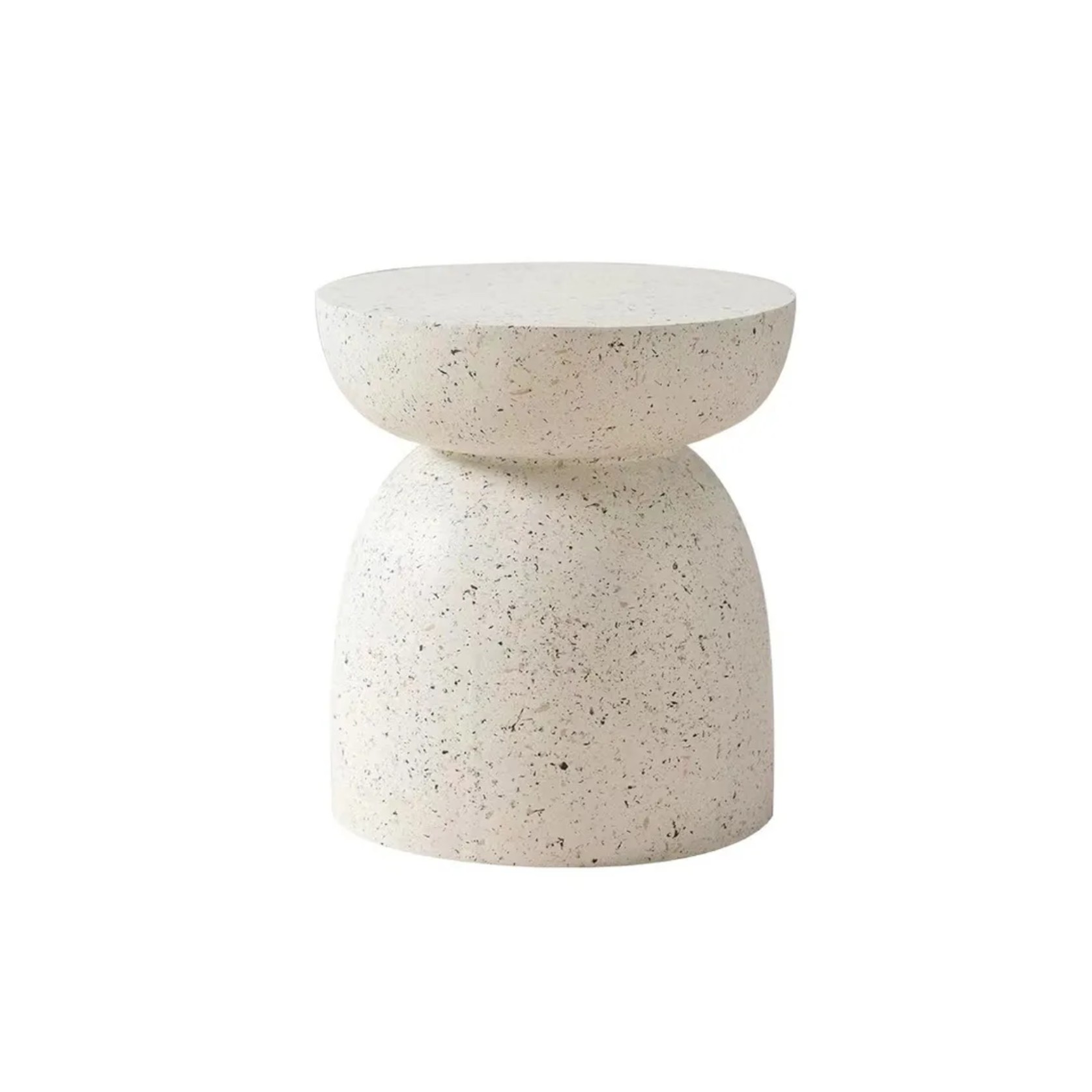 Pedestal Side Table - Fleck White gallery detail image