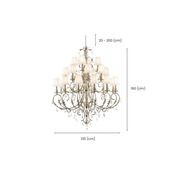 ARIA - Hampton 24 Arm Chandelier - Brass gallery detail image