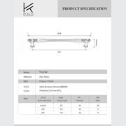 Hampton Style Kitchen Handles Toorak Nickel/Chrome gallery detail image