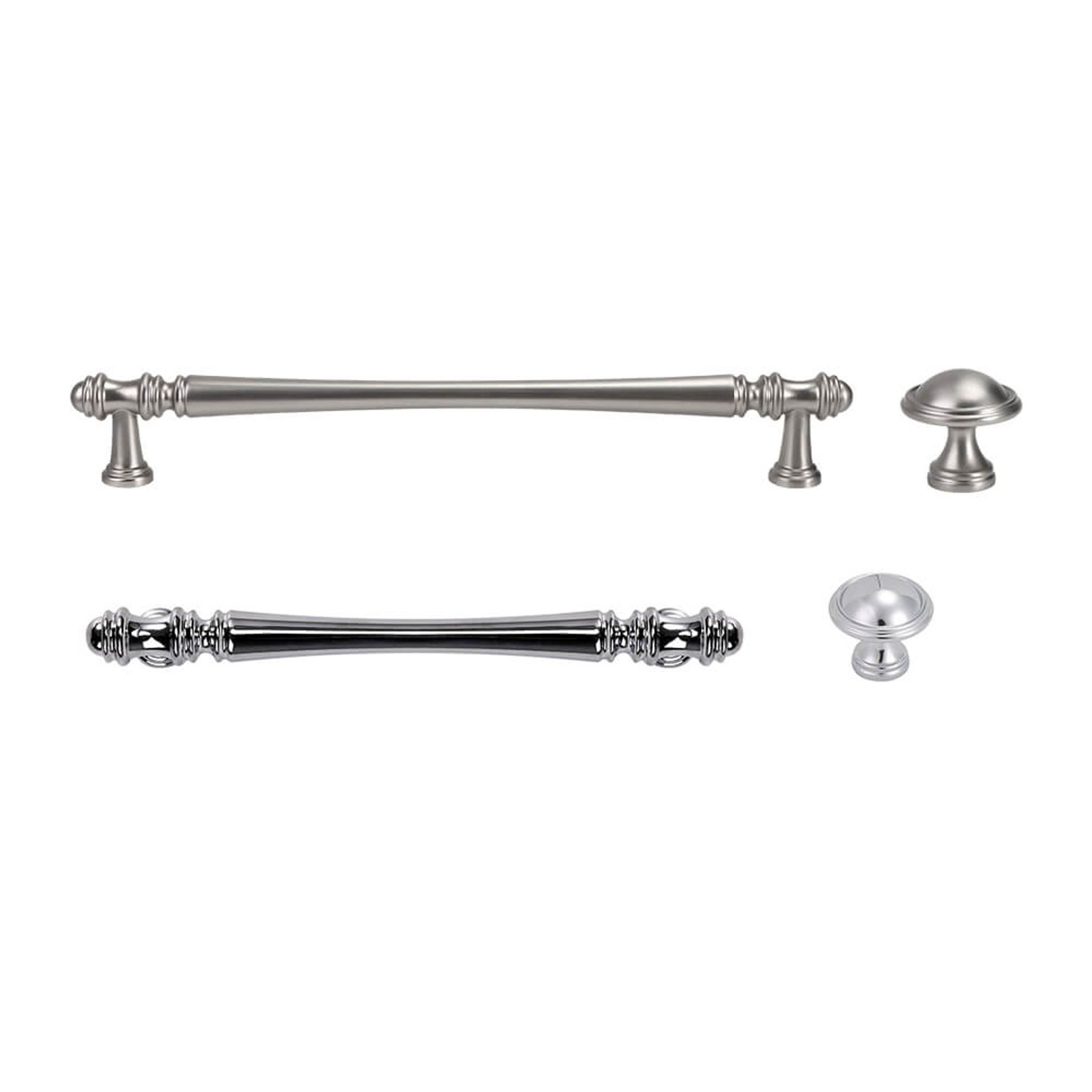 Hampton Style Kitchen Handles Toorak Nickel/Chrome gallery detail image
