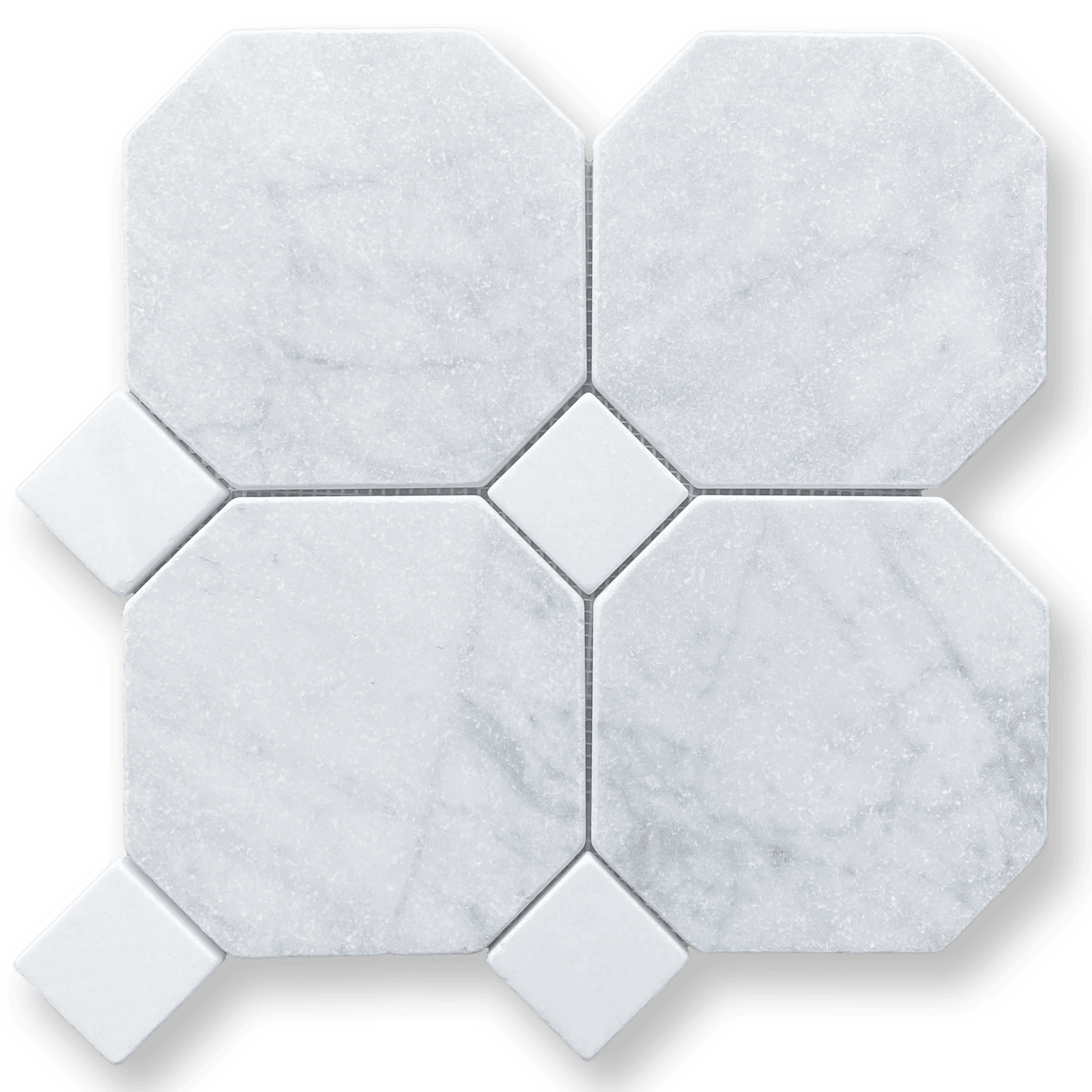 Octagon & Dot Carrara C, Thassos Tumbled gallery detail image