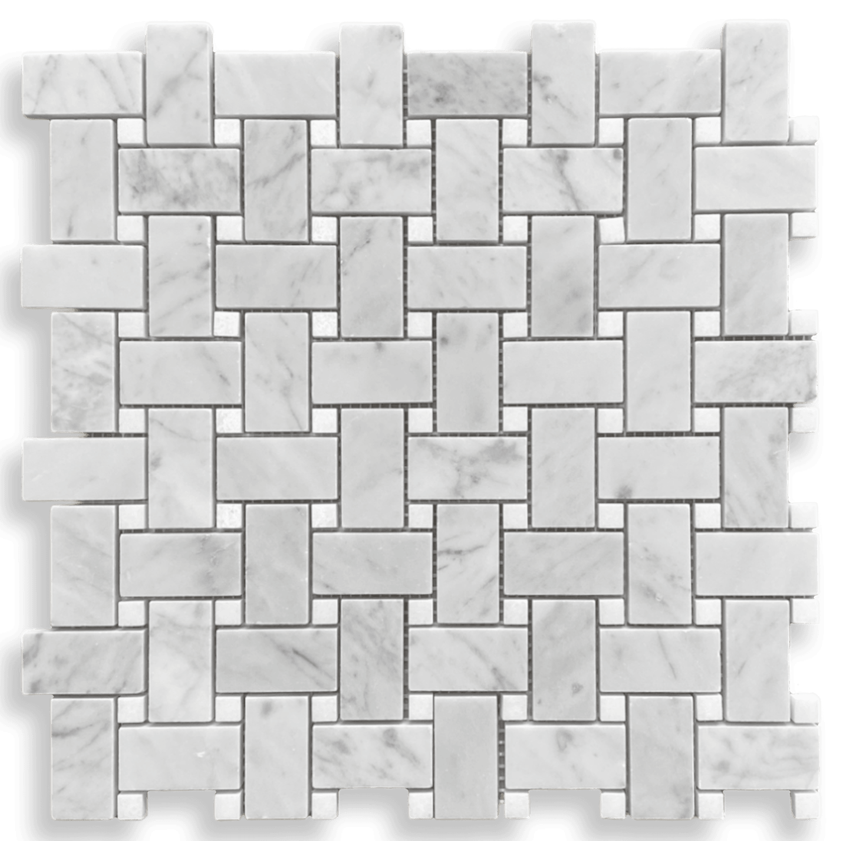 Basketweave, Carrara & Thassos Honed gallery detail image
