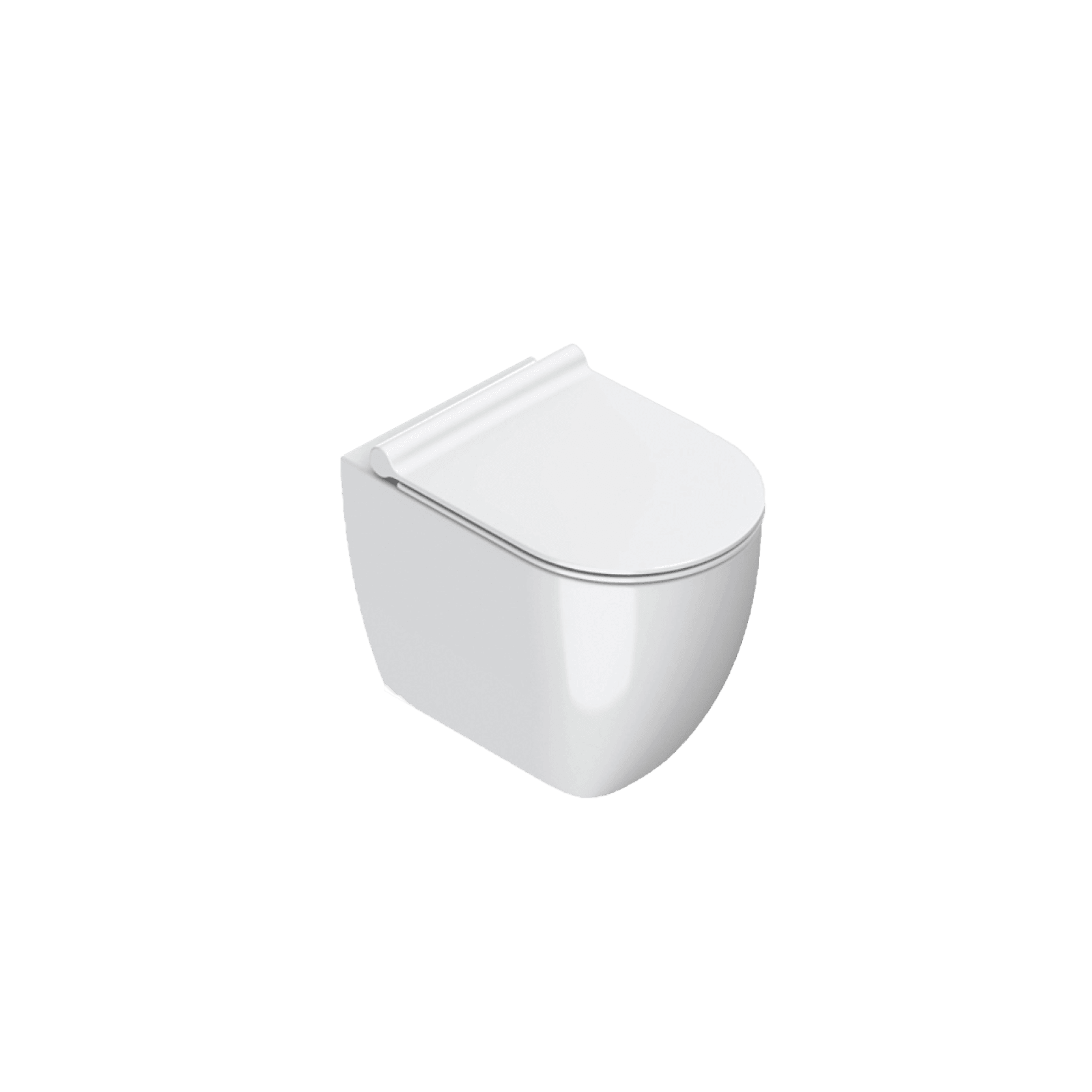 Sfera Compact Rimless Floor Mount Toilet Gloss White With Slim Seat (excl Cistern) gallery detail image