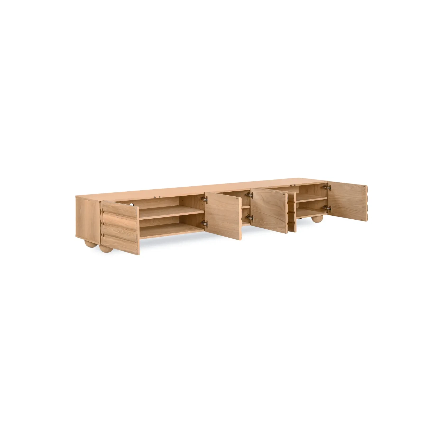 Flow Entertainment Unit 260cm - Oak gallery detail image