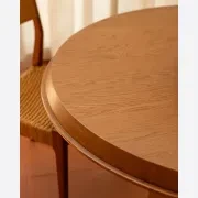 Tone Round Dining Table 120cm - Deep Oak gallery detail image