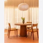 Tone Round Dining Table 120cm - Deep Oak gallery detail image