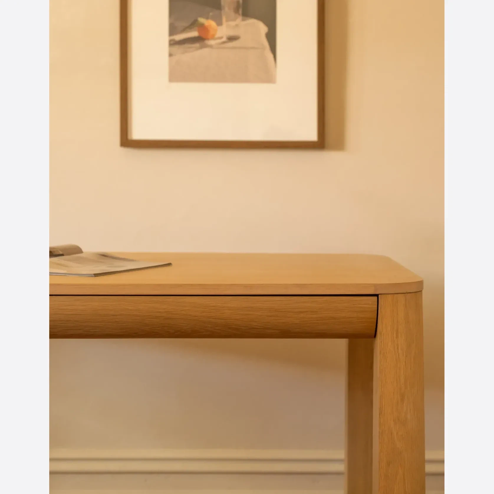 Quart Office Desk - Oak gallery detail image