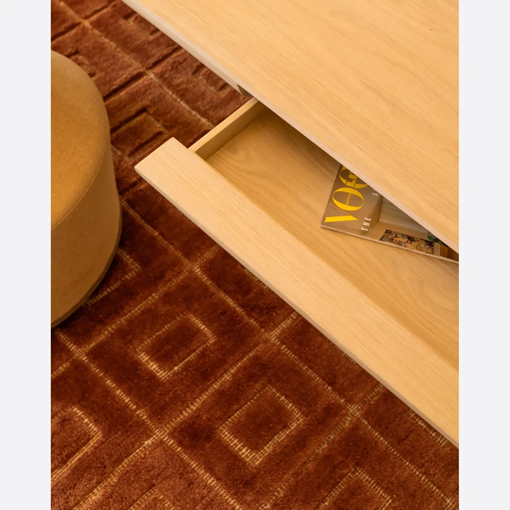 Quart Office Desk - Oak gallery detail image