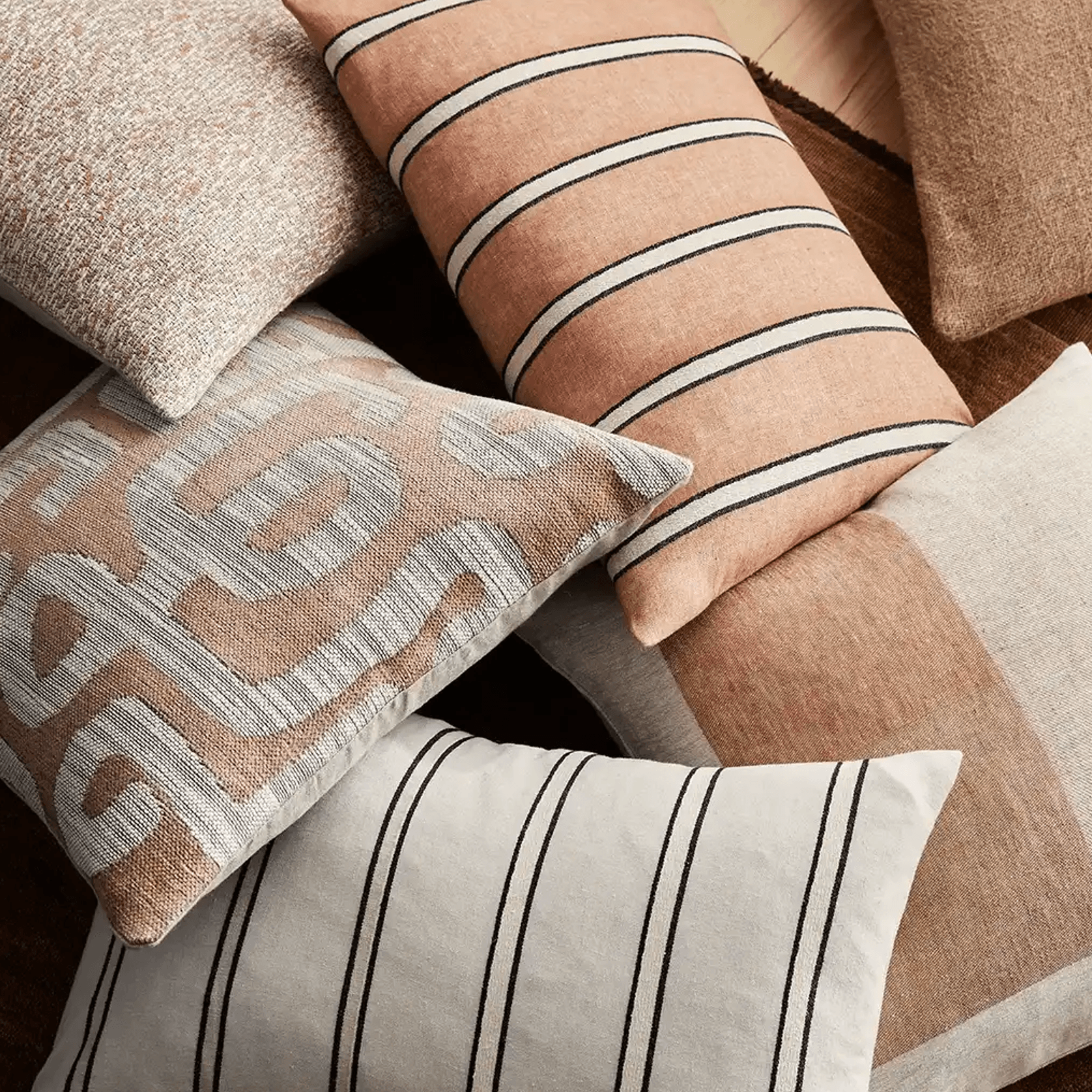 Weave Home Domenica Cushion - Cinnamon | 50 x 50cm gallery detail image