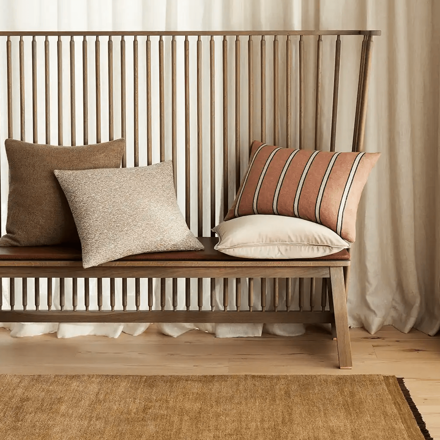 Weave Home Domenica Cushion - Cinnamon | 50 x 50cm gallery detail image