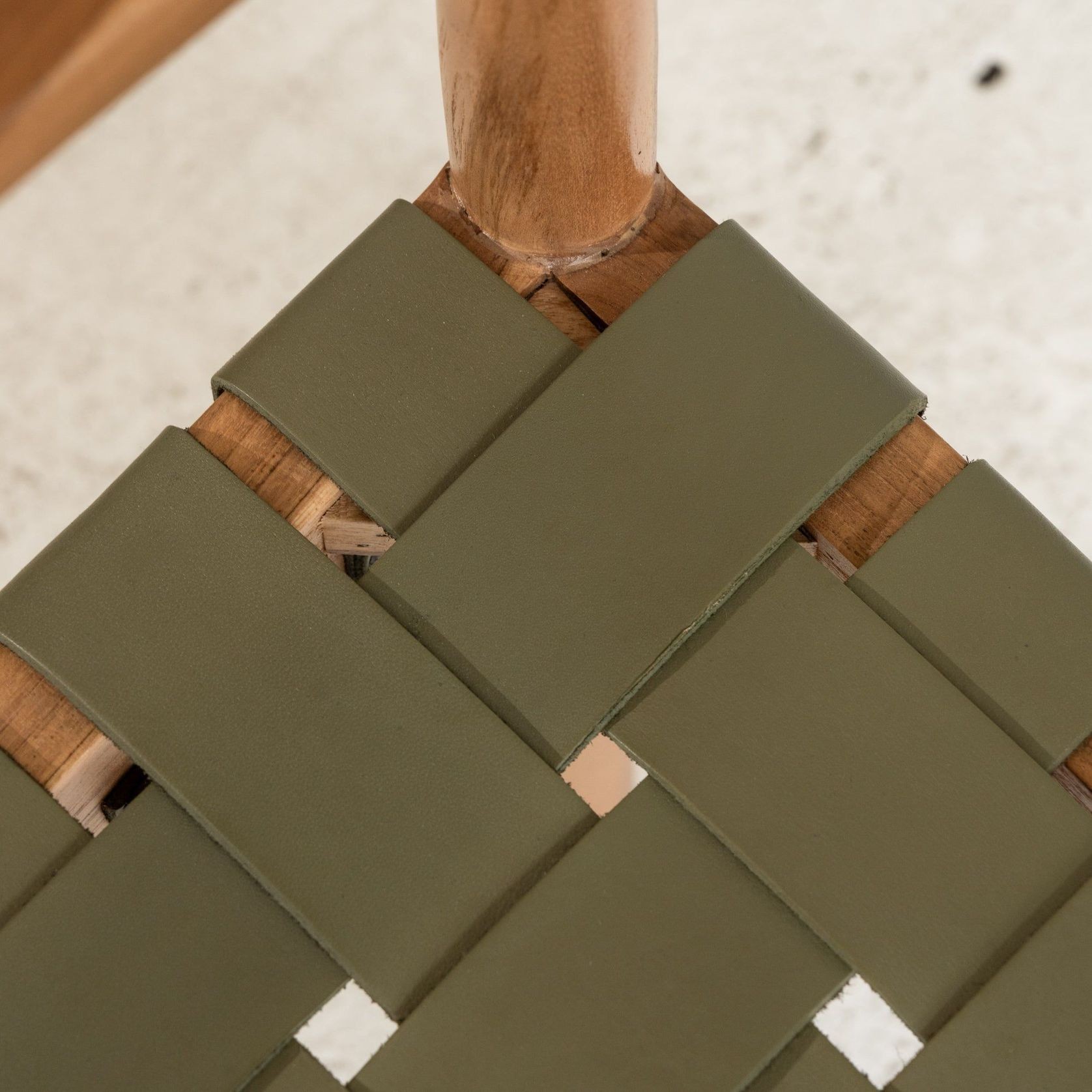 Vivica Dining Chair - Olive Leather gallery detail image