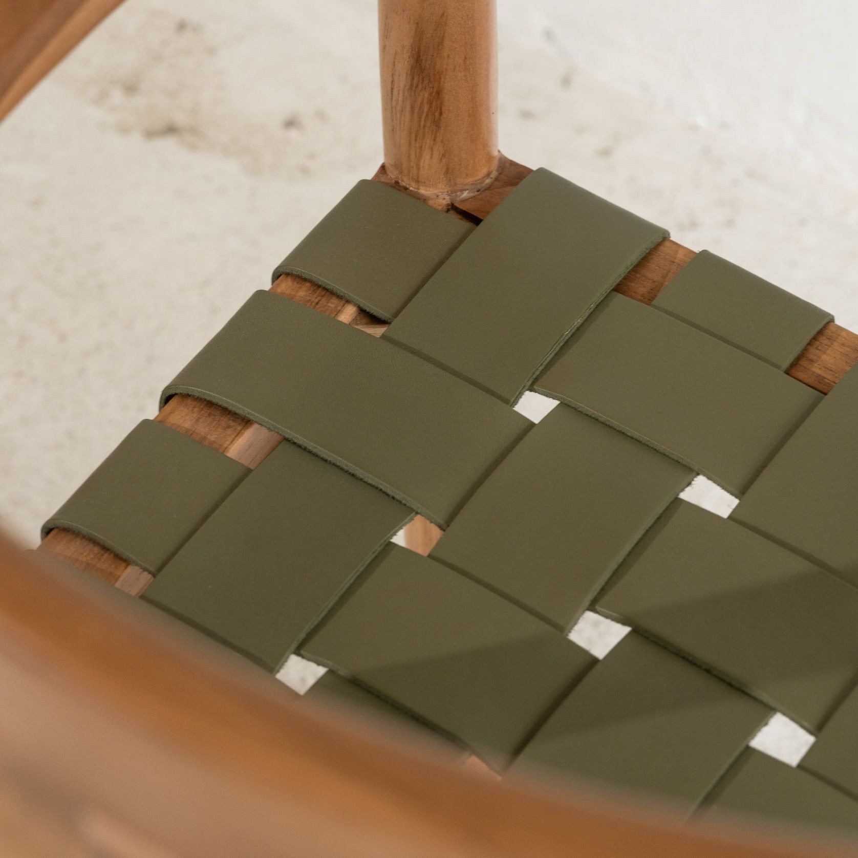 Vivica Dining Chair - Olive Leather gallery detail image