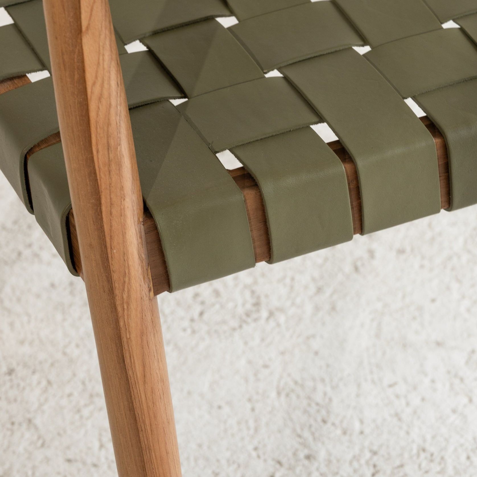 Vivica Dining Chair - Olive Leather gallery detail image