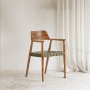 Vivica Dining Chair - Olive Leather gallery detail image