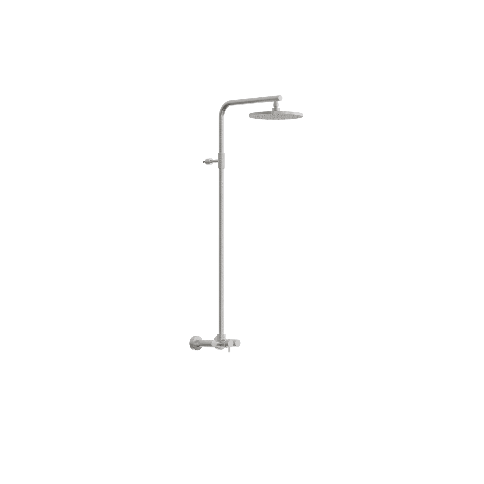 Classy Wall Mount Shower Column With External Mixer Polished Stainless Steel gallery detail image