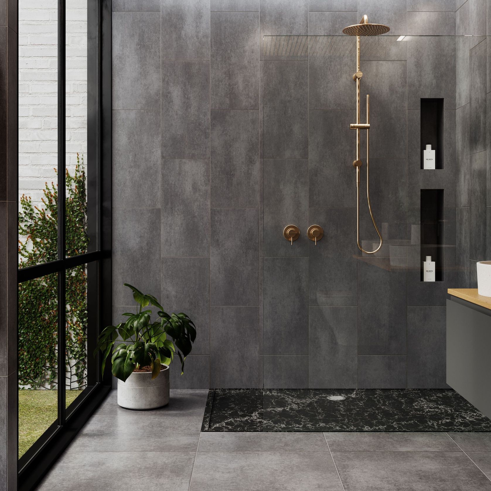 Custom Solid Surface Shower Base | 32 mm gallery detail image