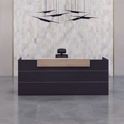 BELEN Reception Desk 1.8M - Acacia & Carbon Grey gallery detail image