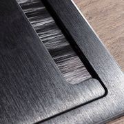 BALDER Executive Desk with Right Return 1.8-2.0M - Warm Oak & Black gallery detail image