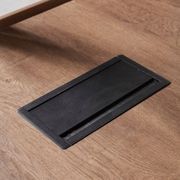 SUTTON Executive Desk with Left Return 180-200cm - Warm Oak & Black gallery detail image