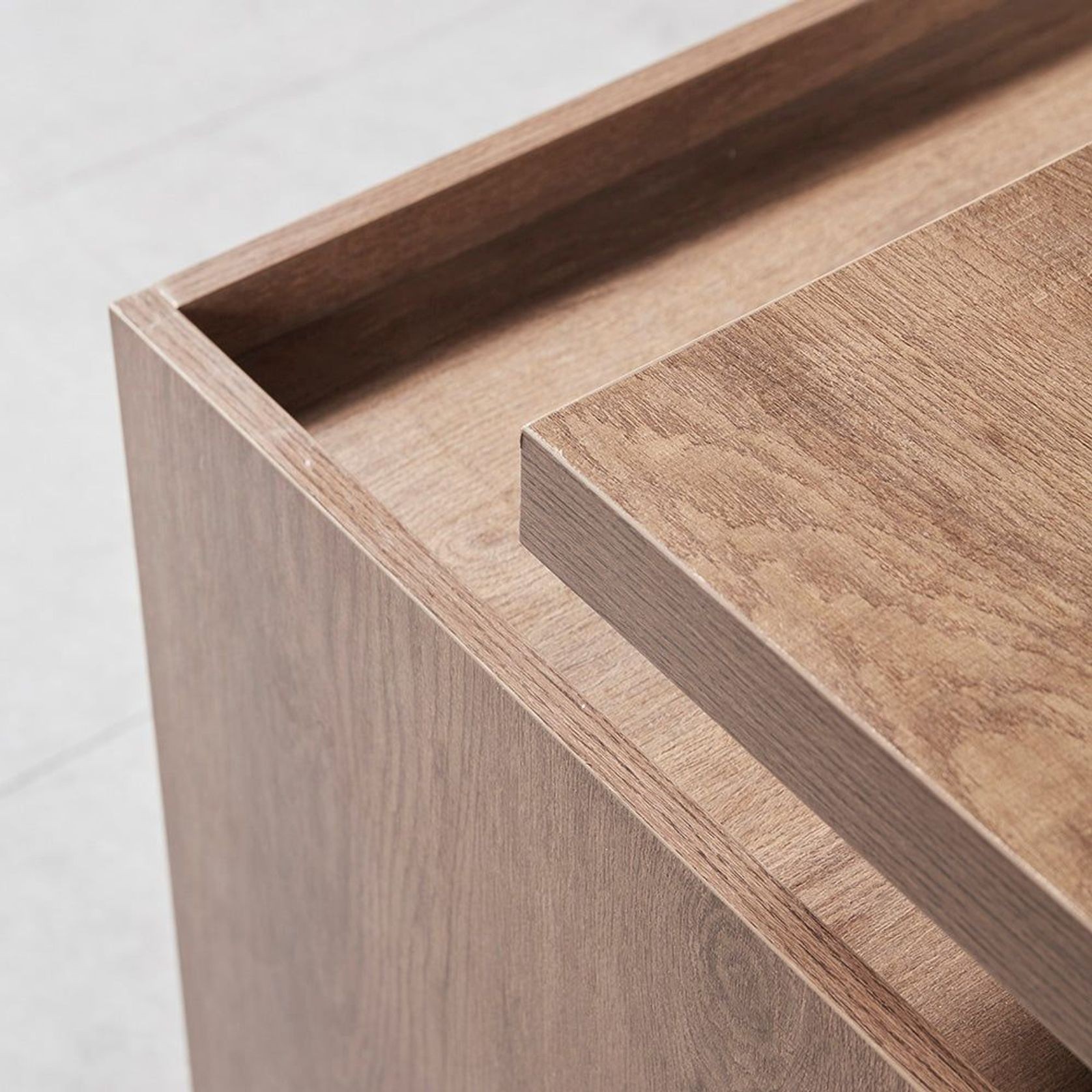 SUTTON Executive Desk with Left Return 180-200cm - Warm Oak & Black gallery detail image