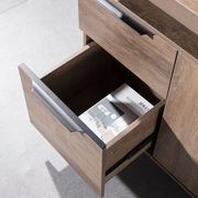 KELLEN Executive Desk with Left Return 1.6-1.8M - Warm Oak & Black gallery detail image