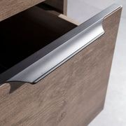 KELLEN Executive Desk with Left Return 1.6-1.8M - Warm Oak & Black gallery detail image