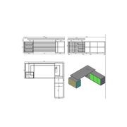 PHOENIX Executive Desk with Left Return 2.2M - Warm Oak & Black gallery detail image