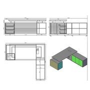 PHOENIX Sit & Stand Electric Lift Executive Desk with Right Return 2.2M - Warm Oak & Black gallery detail image