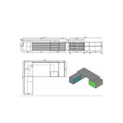 PHOENIX Executive Desk with Right Return 2.8M - Warm Oak & Black gallery detail image