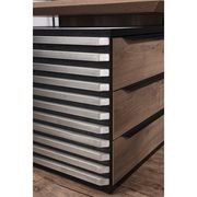 PHOENIX Executive Desk with Right Return 2.8M - Warm Oak & Black gallery detail image