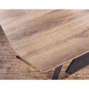EASTON Sit Stand Electric Lift Executive Desk with Right Return 2.2M - Warm Oak & Black gallery detail image