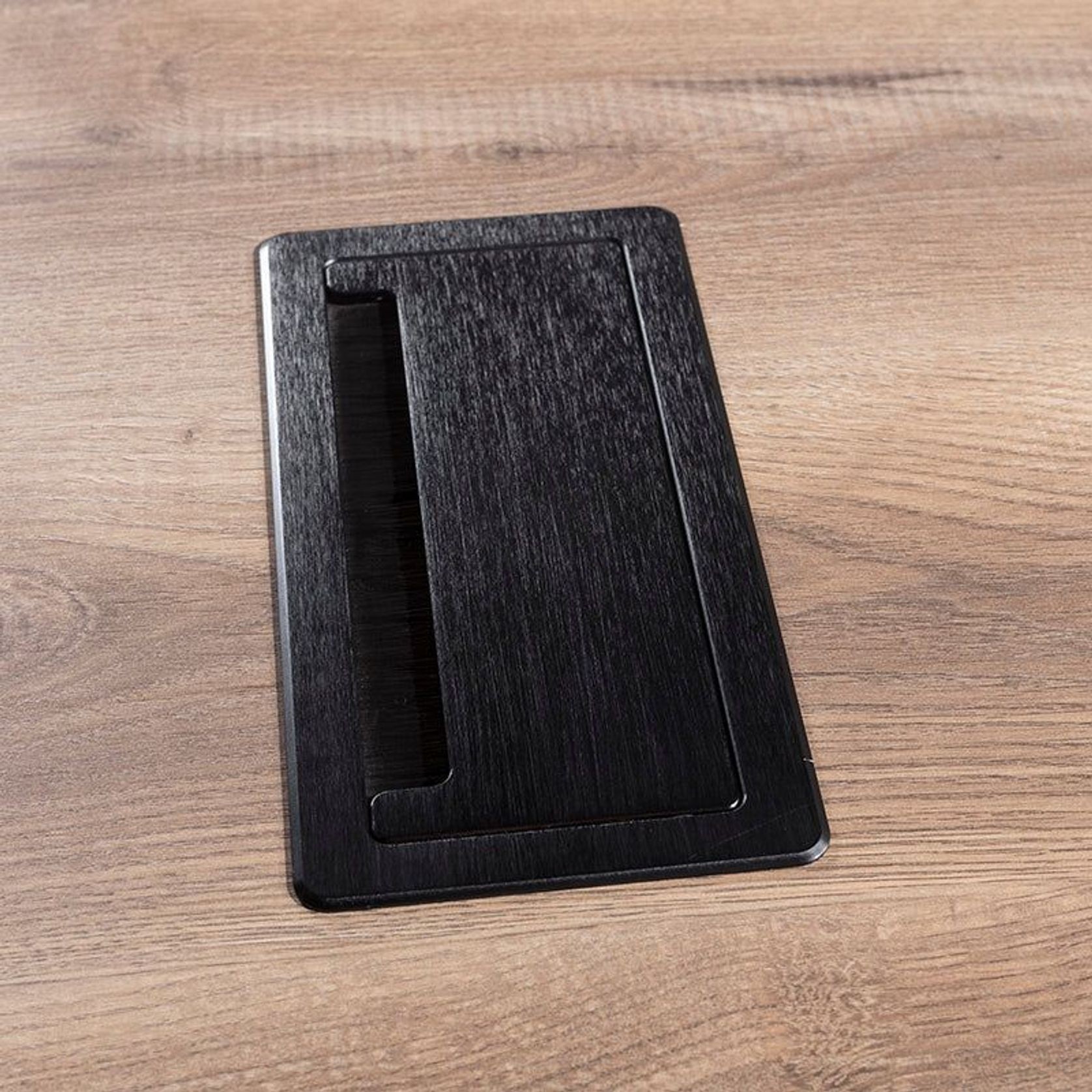EASTON Sit Stand Electric Lift Executive Desk with Right Return 2.2M - Warm Oak & Black gallery detail image
