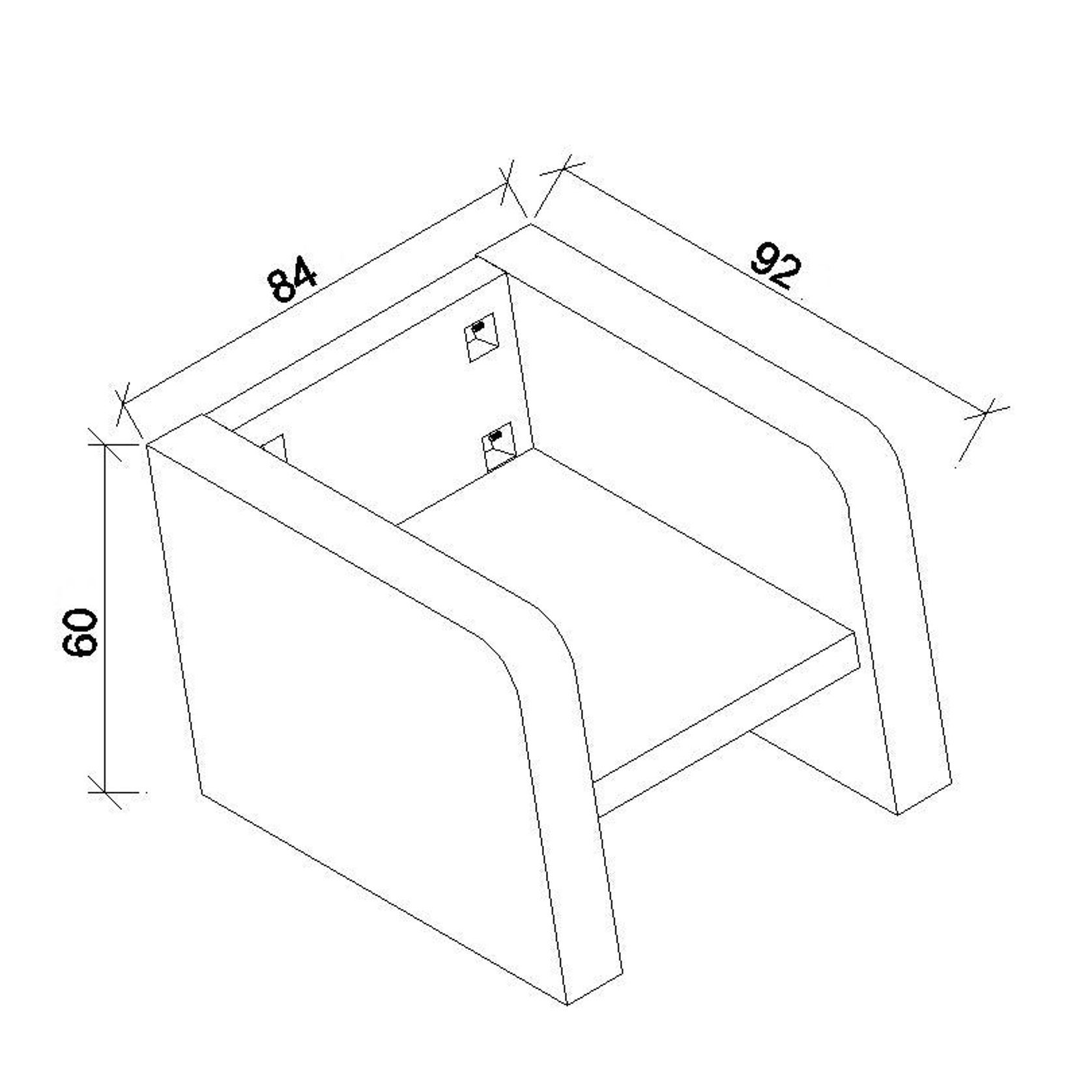 FRANCO Single Seater Sofa - Warm Oak & Black gallery detail image
