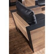 FRANCO Single Seater Sofa - Warm Oak & Black gallery detail image
