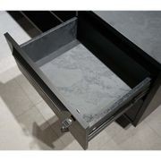 DAXTON Black Executive Desk with Right Return 2.4M - Black Concrete gallery detail image