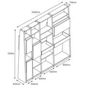 BARON Display Unit 230cm - Warm Oak & Black gallery detail image