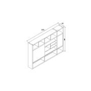 PHOENIX Display Wall Unit 3.0M - Warm Oak & Black gallery detail image