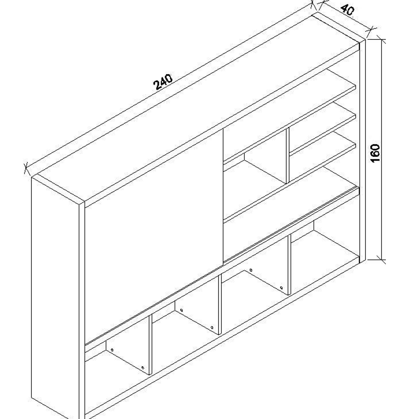 DAXTON Display Unit 2.4M - Warm Oak & Black gallery detail image