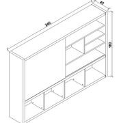 DAXTON Display Unit 2.4M - Warm Oak & Black gallery detail image