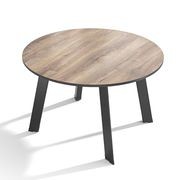 MARCO Round Boardroom/ Dining Table 1.2M - Warm Oak & Black gallery detail image