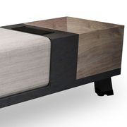 HALDIS Bench 180cm - Warm Oak & Black gallery detail image
