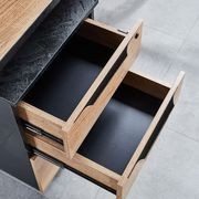 ARTO 4 People Back to Back Workstation 2 Cabinets  2.4M - Warm Oak & Black gallery detail image