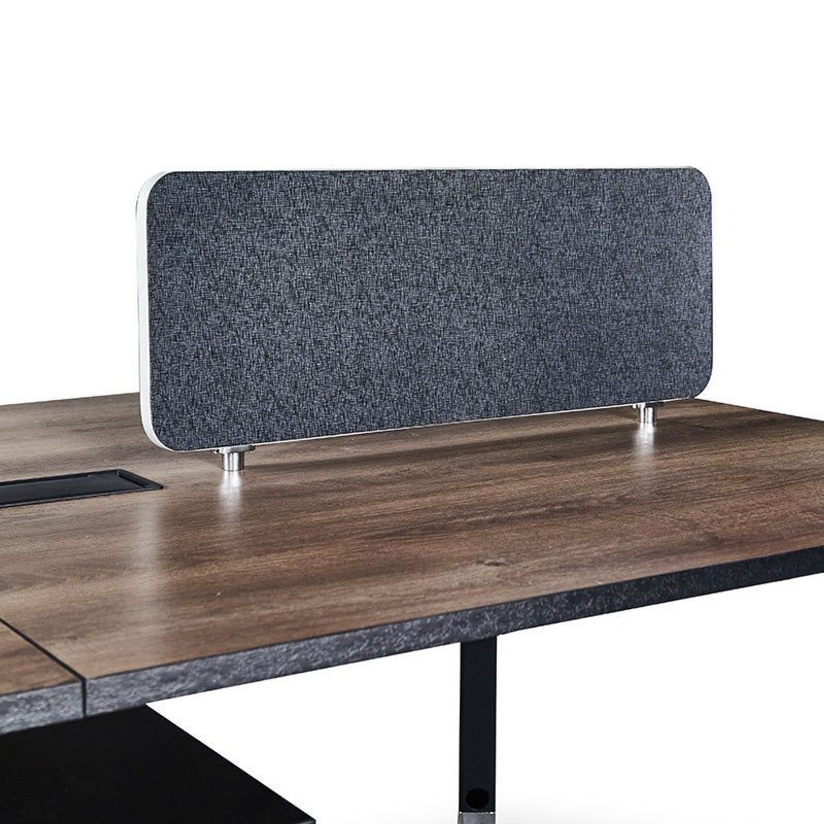 ARTO 4 People Back to Back Workstation 2 Cabinets 2.4M - Warm Oak & Black gallery detail image