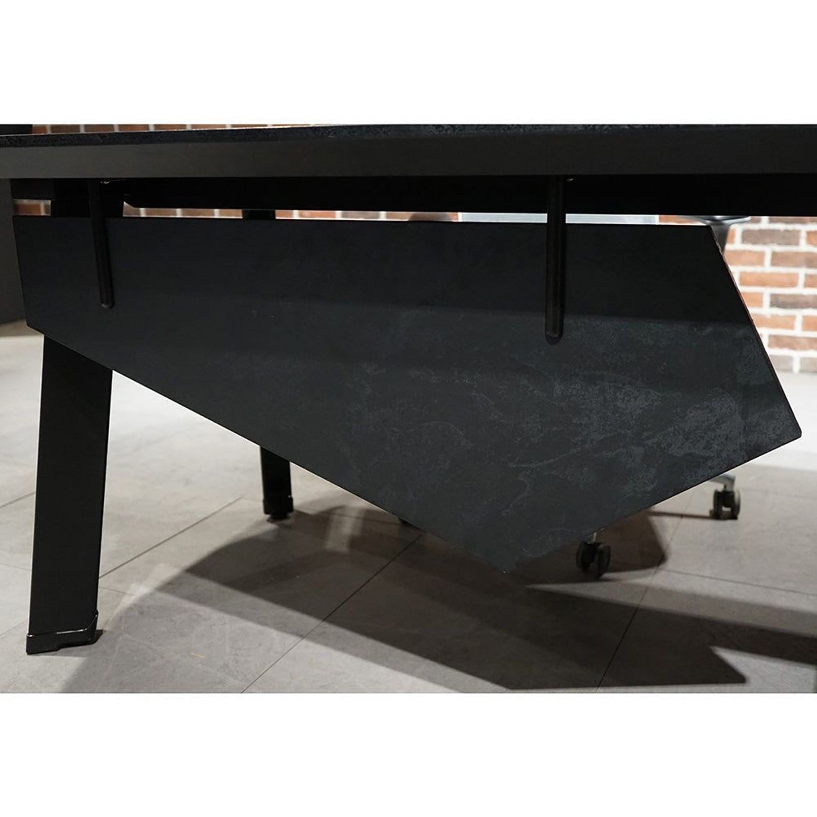 ARTO Black Executive Office Desk with Reversible Return 180-200cm - Black Concrete gallery detail image