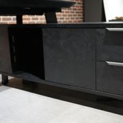 ARTO Black Executive Office Desk with Reversible Return 180-200cm - Black Concrete gallery detail image